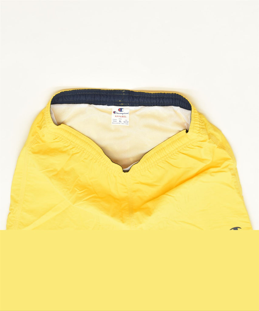 CHAMPION Boys Sport Shorts 13-14 Years XL Yellow Sports | Vintage | Thrift | Second-Hand | Used Clothing | Messina Hembry 