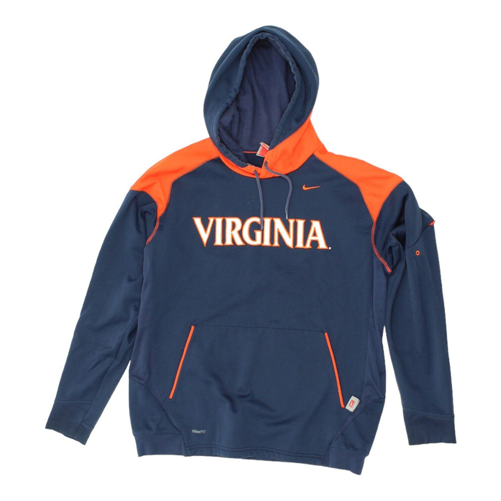 Virginia Cavaliers Nike Team Mens Navy Pullover Hoodie | Vintage College Sports | Vintage Messina Hembry | Thrift | Second-Hand Messina Hembry | Used Clothing | Messina Hembry 