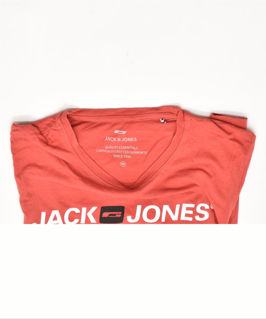 JACK & JONES Mens Graphic T-Shirt Top Medium Red Cotton | Vintage | Thrift | Second-Hand | Used Clothing | Messina Hembry 