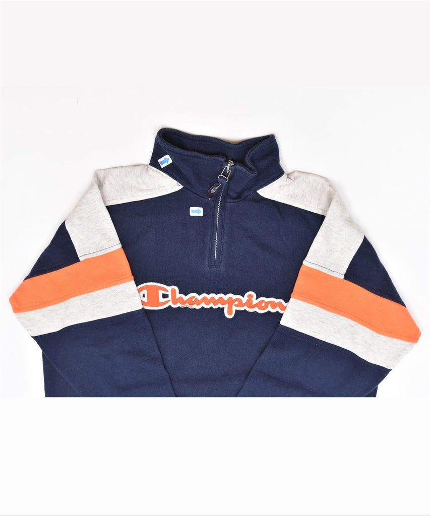 CHAMPION Boys Sweatshirt Jumper 9-10 Years Navy Blue Cotton | Vintage | Thrift | Second-Hand | Used Clothing | Messina Hembry 