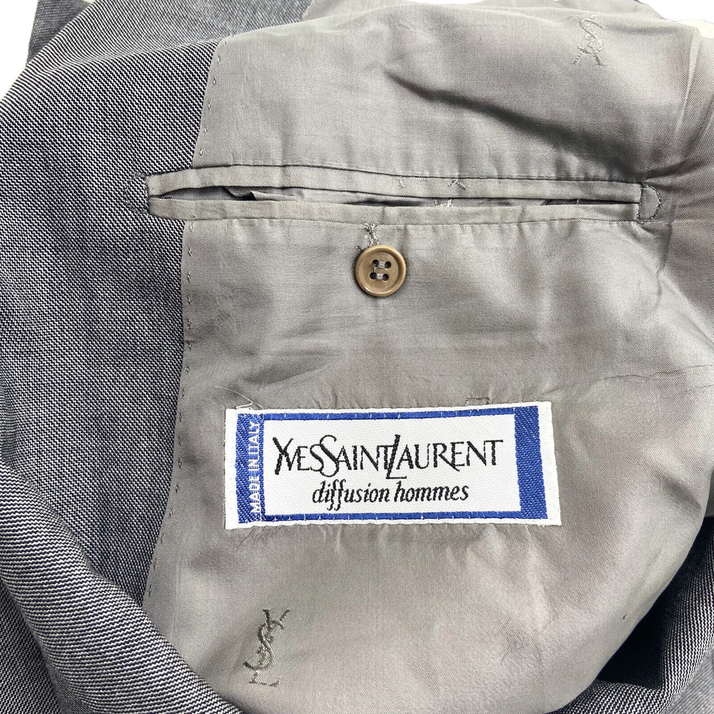 Yves Saint Laurant Grey 2 Piece Suit | Vintage Designer Blazer Jacket Trousers | Vintage Messina Hembry | Thrift | Second-Hand Messina Hembry | Used Clothing | Messina Hembry 