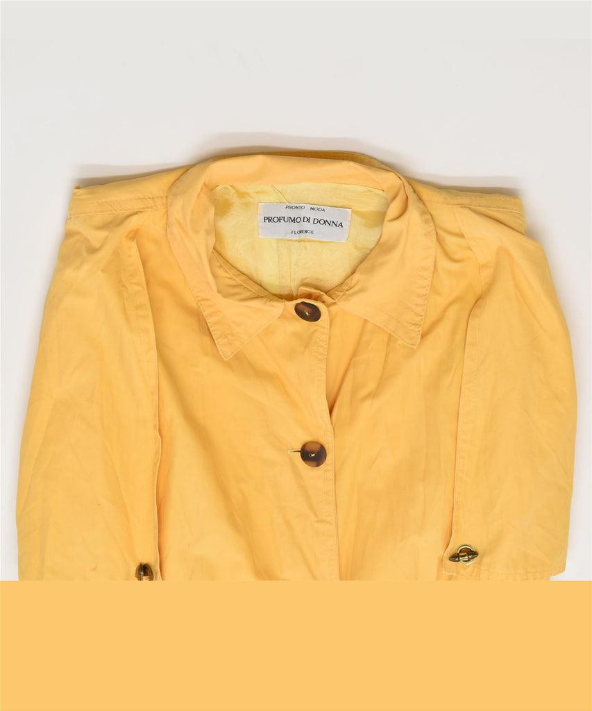 PROFUMO DI DONNA Womens Loose Fit Overcoat UK 18 XL Yellow Vintage | Vintage | Thrift | Second-Hand | Used Clothing | Messina Hembry 