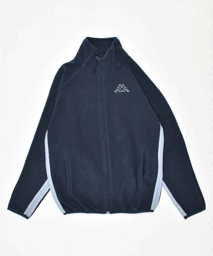 KAPPA Boys Fleece Jacket 9-10 Years Navy Blue Polyester | Vintage | Thrift | Second-Hand | Used Clothing | Messina Hembry 