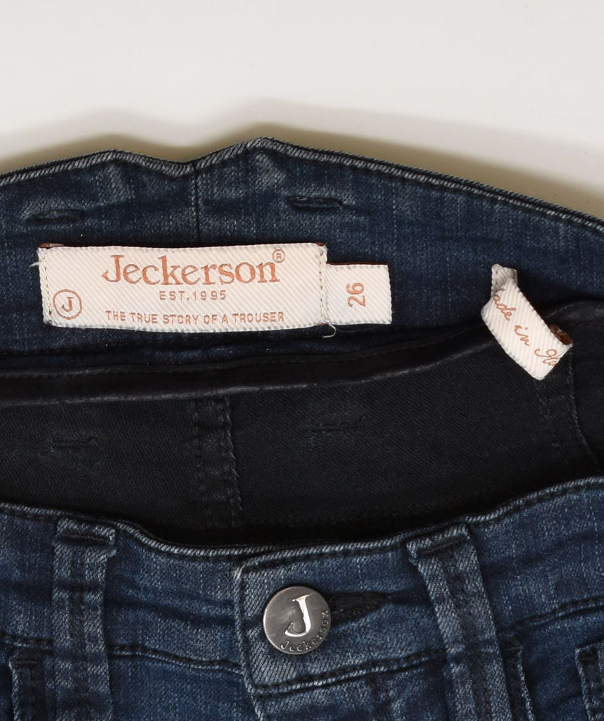 JECKERSON Womens High Waist Skinny Jeans W26 L29 Blue Cotton | Vintage | Thrift | Second-Hand | Used Clothing | Messina Hembry 