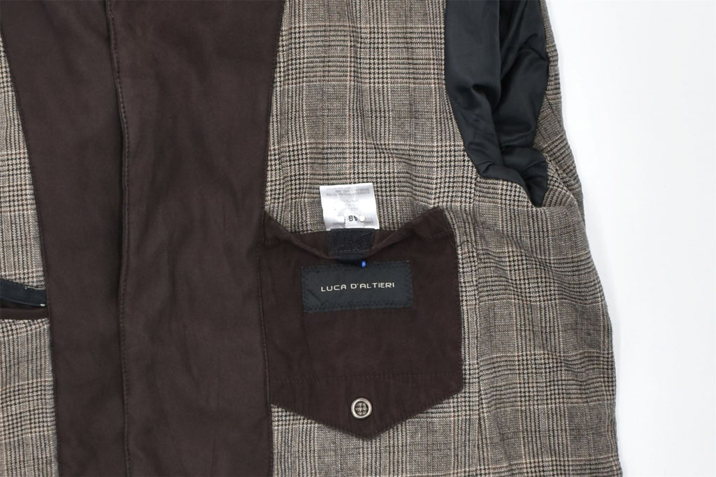 LUCA D'ALTIERI Mens Zip Windbreaker Jacket IT 48 Medium Brown Polyester | Vintage | Thrift | Second-Hand | Used Clothing | Messina Hembry 