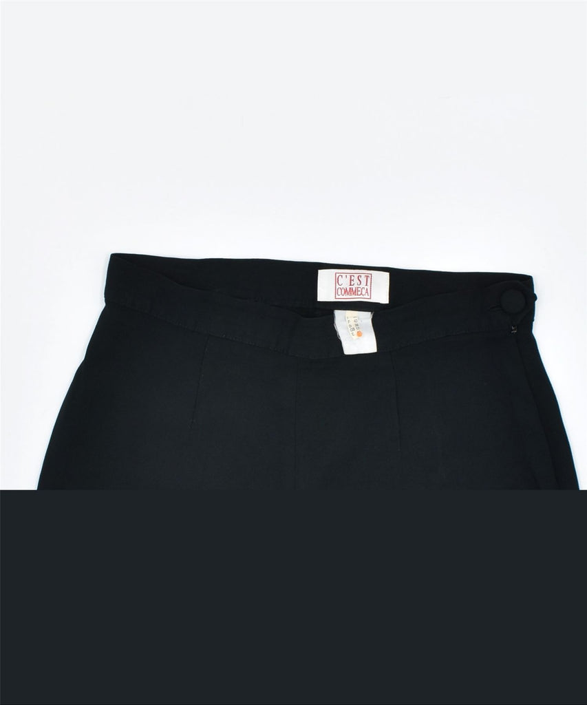 C'EST COMMECA Womens Tapered Casual Trousers UK 12 Medium W28 L28 Black | Vintage | Thrift | Second-Hand | Used Clothing | Messina Hembry 