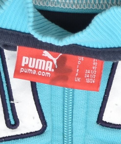 PUMA Boys Tracksuit Top Jacket 18-24 Months Blue Cotton | Vintage | Thrift | Second-Hand | Used Clothing | Messina Hembry 