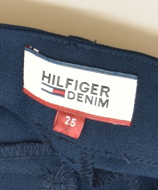 TOMMY HILFIGER Womens Slim Chino Trousers W28 L27 Navy Blue Classic | Vintage | Thrift | Second-Hand | Used Clothing | Messina Hembry 
