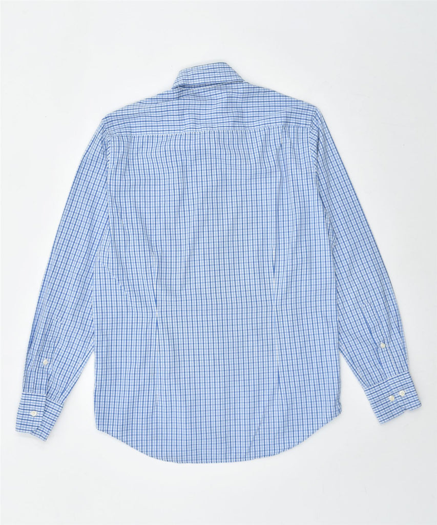 BEST COMPANY Mens Slim Fit Shirt Small Blue Check Cotton | Vintage | Thrift | Second-Hand | Used Clothing | Messina Hembry 