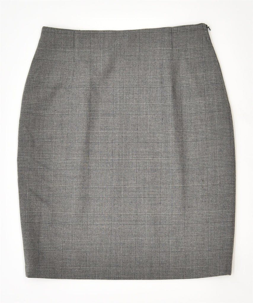 L.PUCCI Womens Mini Pencil Skirt IT 44 Medium W30 Grey Check Polyester | Vintage | Thrift | Second-Hand | Used Clothing | Messina Hembry 