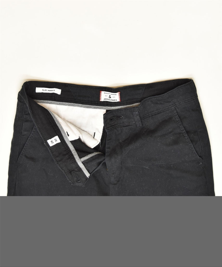 JACK & JONES Womens Marco Slim Chino Trousers W29 L32 Black Classic | Vintage | Thrift | Second-Hand | Used Clothing | Messina Hembry 