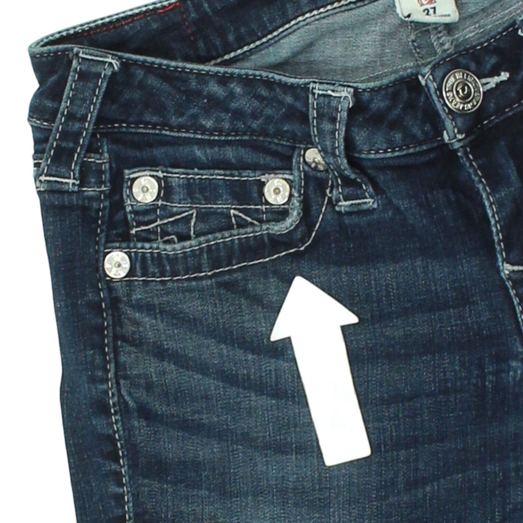 True Religion Womens Blue Skinny Jeans | Vintage High End Designer Denim VTG | Vintage Messina Hembry | Thrift | Second-Hand Messina Hembry | Used Clothing | Messina Hembry 
