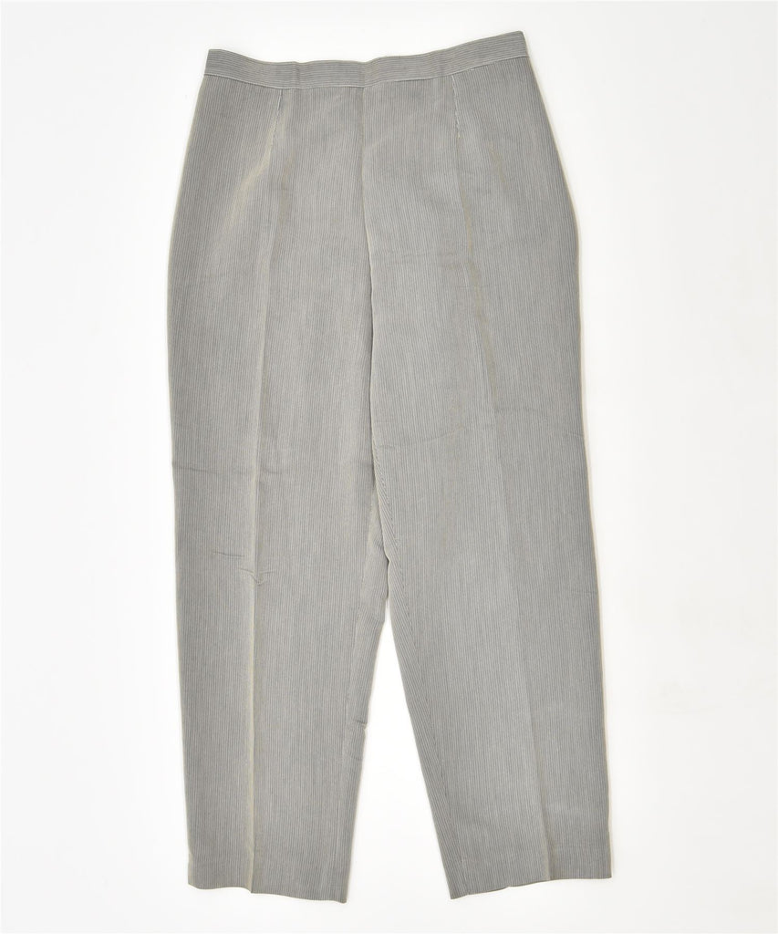 VINTAGE Womens Straight Suit Trousers W30 L28 Grey Striped | Vintage | Thrift | Second-Hand | Used Clothing | Messina Hembry 