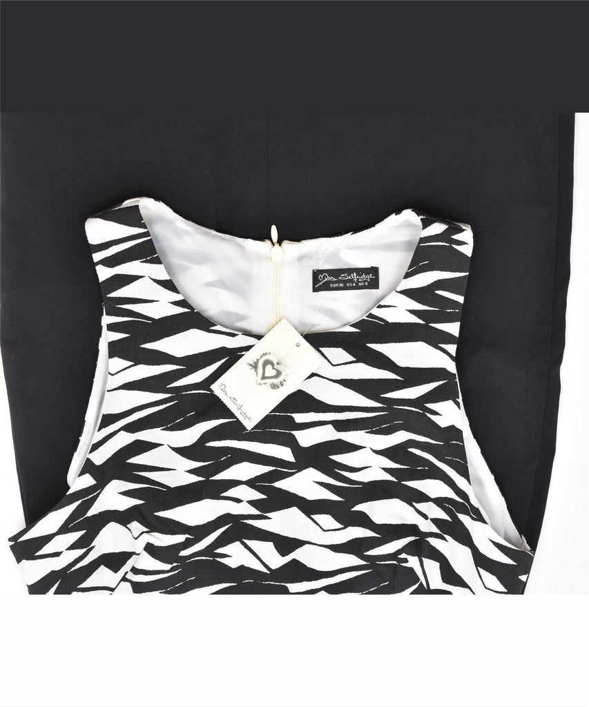 MISS SELFRIDGE Womens Basic Dress UK 8 Small Black Colourblock Polyester | Vintage | Thrift | Second-Hand | Used Clothing | Messina Hembry 