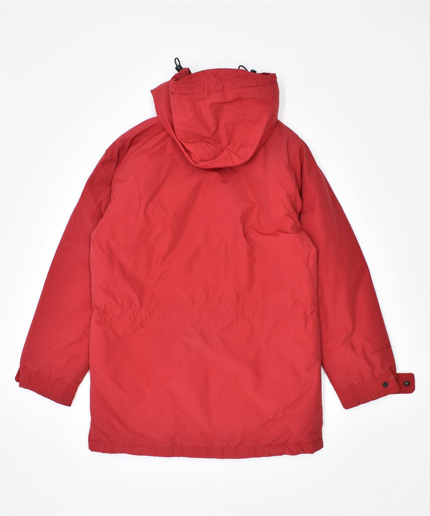 EDDIE BAUER Womens Hooded Windbreaker Jacket UK 8 Small Red Cotton | Vintage | Thrift | Second-Hand | Used Clothing | Messina Hembry 