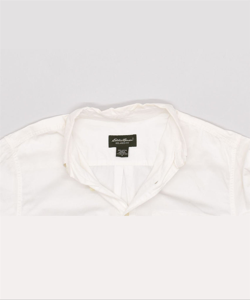 EDDIE BAUER Mens Relaxed Fit Shirt Small White Cotton | Vintage | Thrift | Second-Hand | Used Clothing | Messina Hembry 