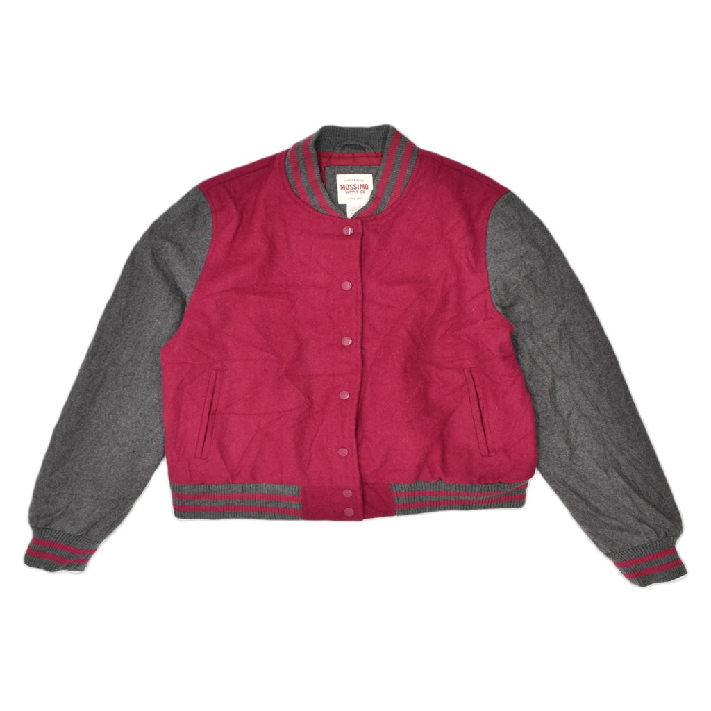 MOSSIMO Womens Varsity Jacket  UK 20 2XL Red Wool | Vintage | Thrift | Second-Hand | Used Clothing | Messina Hembry 