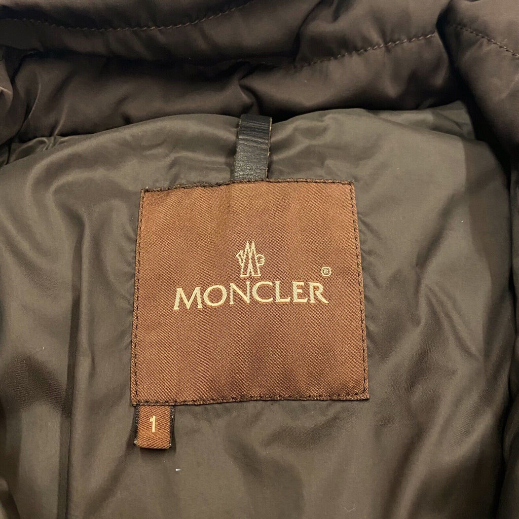 Moncler Women's Padded Zip Jacket | Vintage High End Designer Brown Coat VTG | Vintage Messina Hembry | Thrift | Second-Hand Messina Hembry | Used Clothing | Messina Hembry 