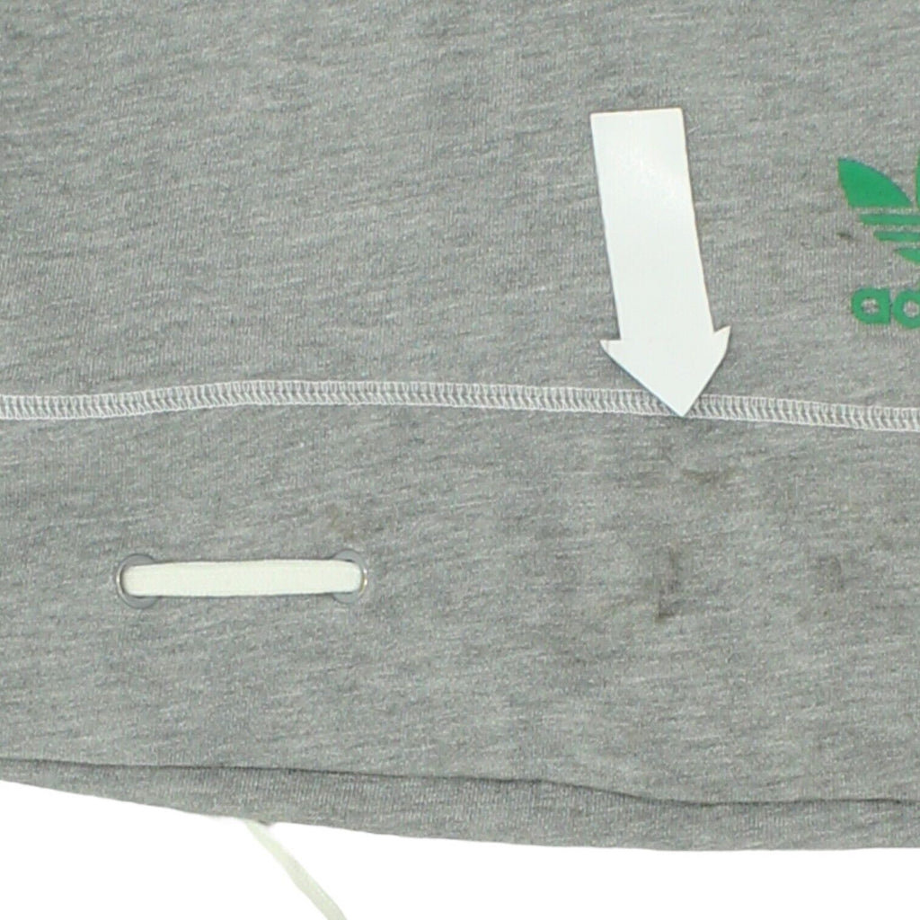 Notre Dame Fighting Irish Womens V Neck Grey Adidas Hoodie | American Football | Vintage Messina Hembry | Thrift | Second-Hand Messina Hembry | Used Clothing | Messina Hembry 