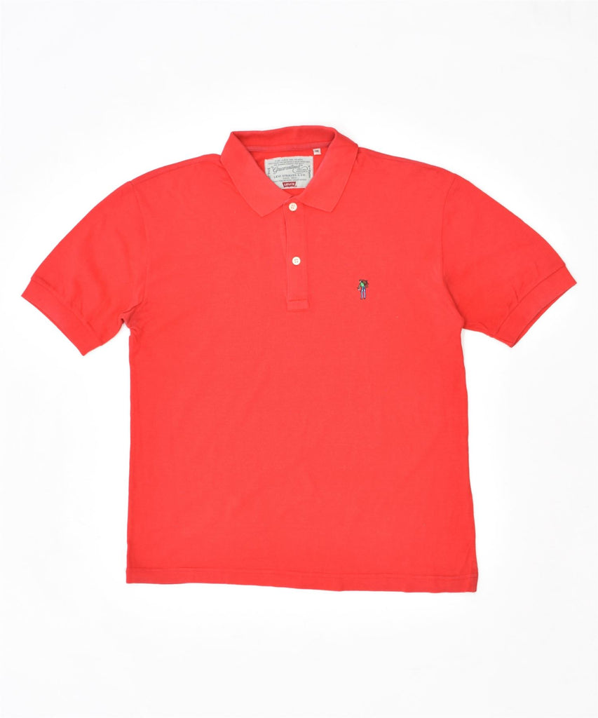 LEVI'S Mens Polo Shirt Medium Red Cotton | Vintage | Thrift | Second-Hand | Used Clothing | Messina Hembry 