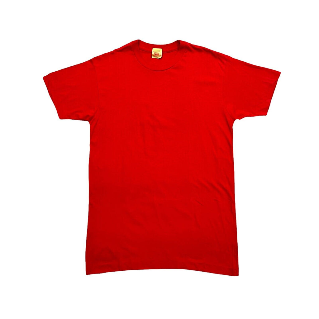 Farrow's Blank Cotton Tshirt | Vintage 90s Retro Single Stitch Red Medium VTG | Vintage Messina Hembry | Thrift | Second-Hand Messina Hembry | Used Clothing | Messina Hembry 