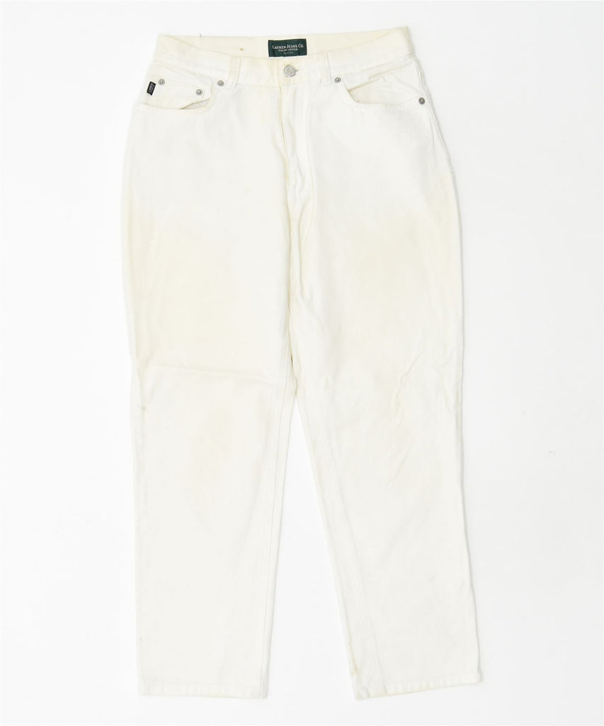 RALPH LAUREN Womens Petite Straight Jeans US 6 Small W27 L25 White Cotton | Vintage | Thrift | Second-Hand | Used Clothing | Messina Hembry 