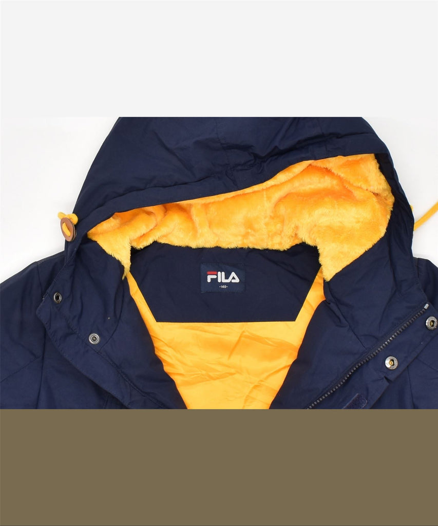 FILA Boys Hooded Windbreaker Jacket 9-10 Years Navy Blue Nylon | Vintage | Thrift | Second-Hand | Used Clothing | Messina Hembry 