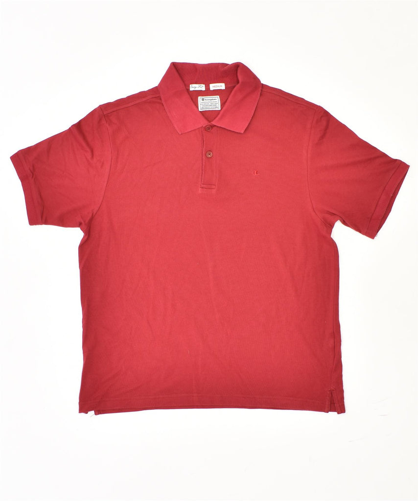 CHAMPION Mens Easy Fit Polo Shirt Medium Red Cotton | Vintage | Thrift | Second-Hand | Used Clothing | Messina Hembry 