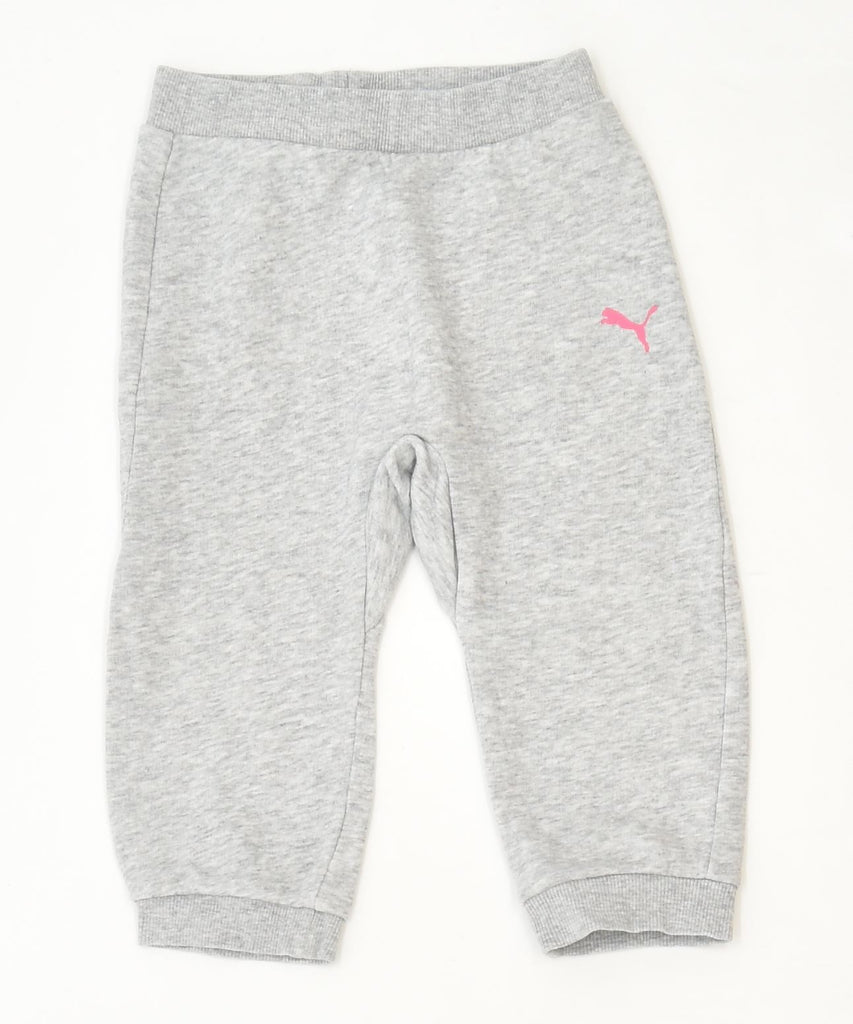 PUMA Girls Tracksuit Trousers Joggers 12-18 Months Grey Sports | Vintage | Thrift | Second-Hand | Used Clothing | Messina Hembry 