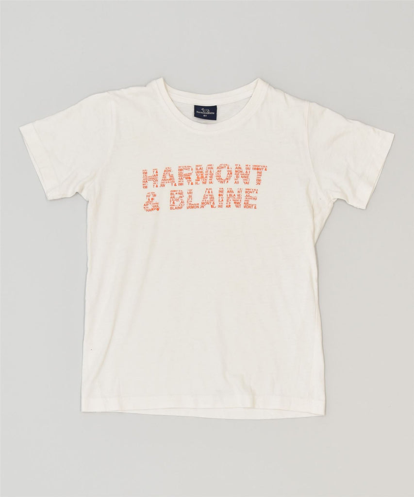 HARMONT & BLAINE Girls Graphic T-Shirt Top 7-8 Years White Cotton Classic | Vintage | Thrift | Second-Hand | Used Clothing | Messina Hembry 