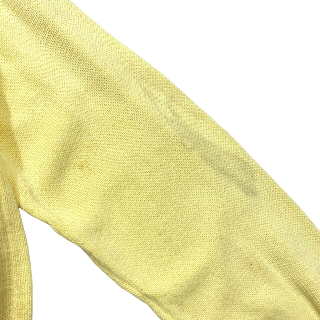 Brooks Brothers Knitted Cotton V Neck Jumper | Vintage Designer Sweater Yellow | Vintage Messina Hembry | Thrift | Second-Hand Messina Hembry | Used Clothing | Messina Hembry 