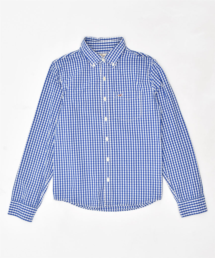 HOLLISTER Mens Shirt Small Blue Gingham Cotton | Vintage | Thrift | Second-Hand | Used Clothing | Messina Hembry 