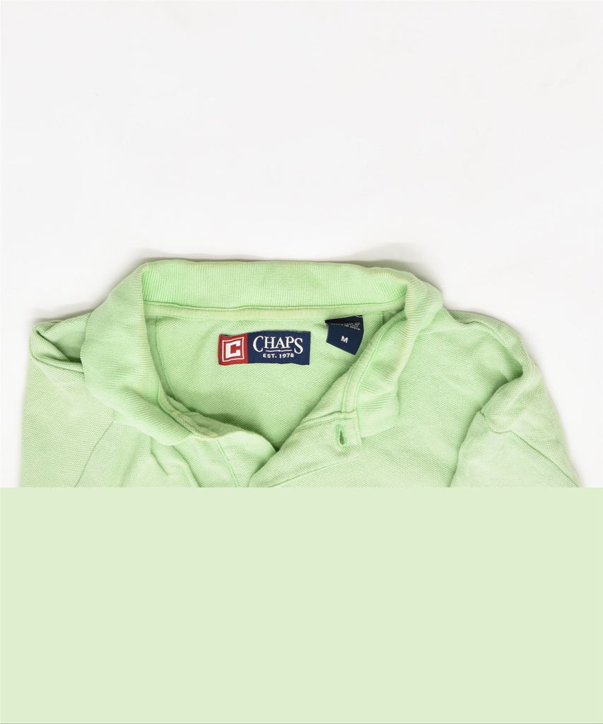 CHAPS Mens Polo Shirt Medium Green Cotton | Vintage | Thrift | Second-Hand | Used Clothing | Messina Hembry 