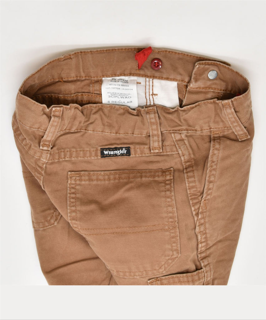 WRANGLER Boys Chino Shorts 5-6 Years W22 Brown Cotton | Vintage | Thrift | Second-Hand | Used Clothing | Messina Hembry 