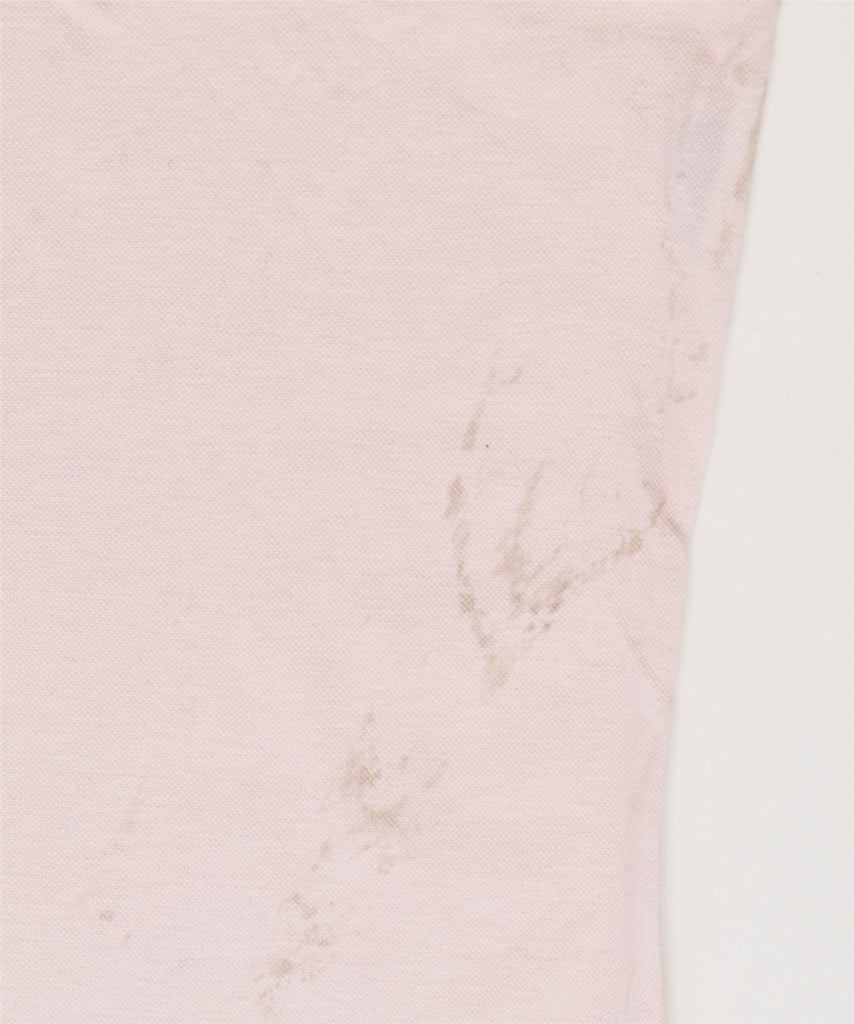 SERGIO TACCHINI Womens Sleeveless Polo Shirt UK 14 Large Pink Cotton | Vintage | Thrift | Second-Hand | Used Clothing | Messina Hembry 