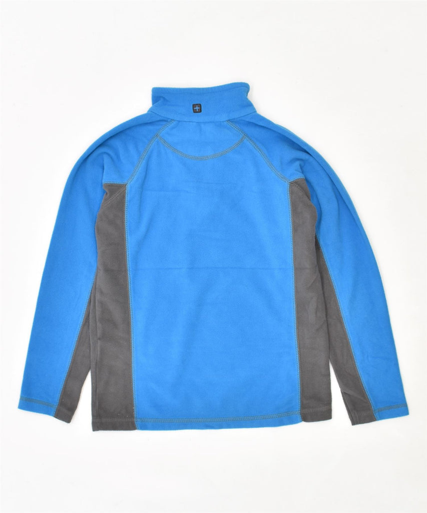 MOUNTAIN WAREHOUSE Boys Zip Neck Fleece Jumper 9-10 Years Blue Polyester | Vintage | Thrift | Second-Hand | Used Clothing | Messina Hembry 