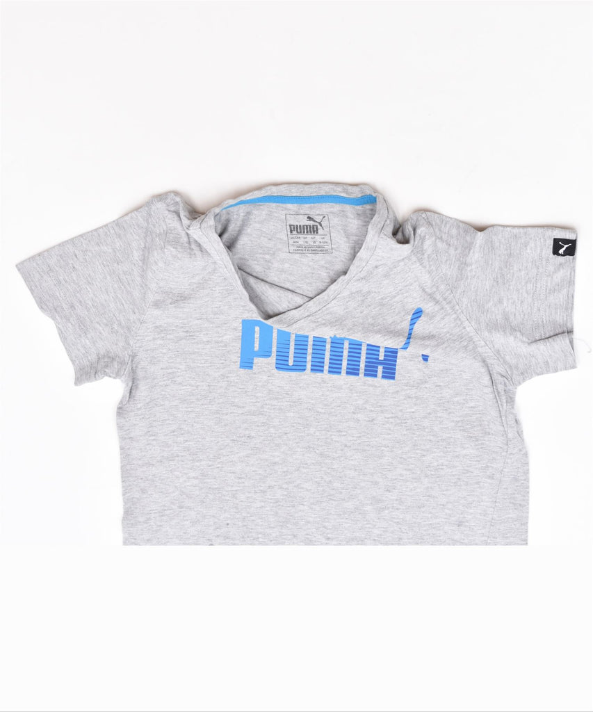 PUMA Boys Graphic T-Shirt Top 9-10 Years Grey | Vintage | Thrift | Second-Hand | Used Clothing | Messina Hembry 