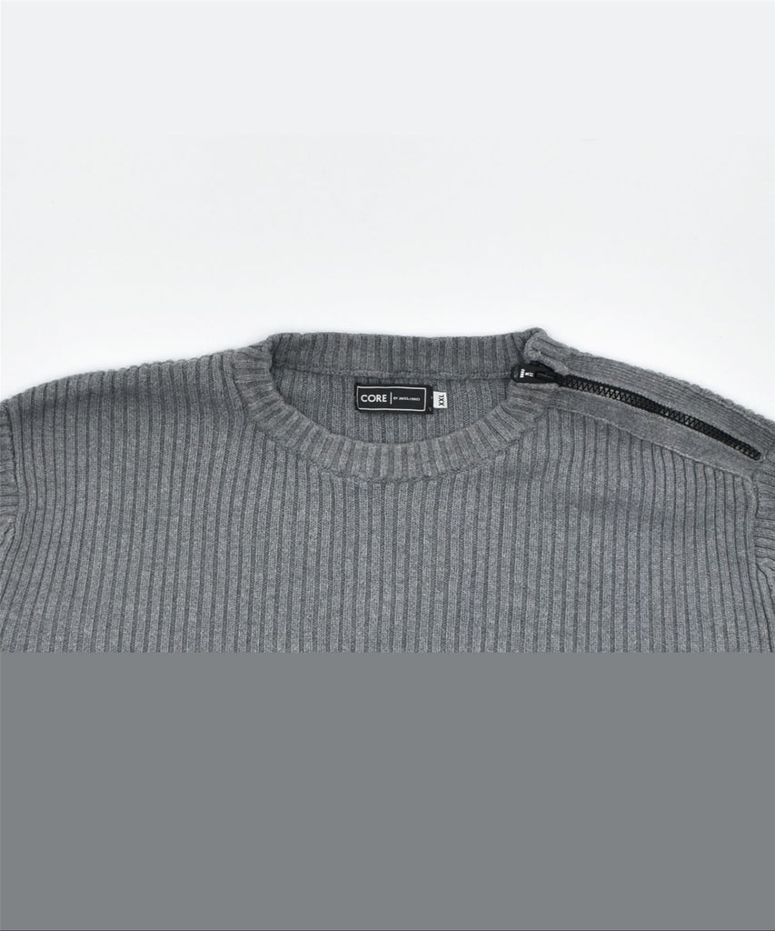 JACK & JONES Mens Crew Neck Jumper Sweater 2XL Grey Cotton | Vintage | Thrift | Second-Hand | Used Clothing | Messina Hembry 