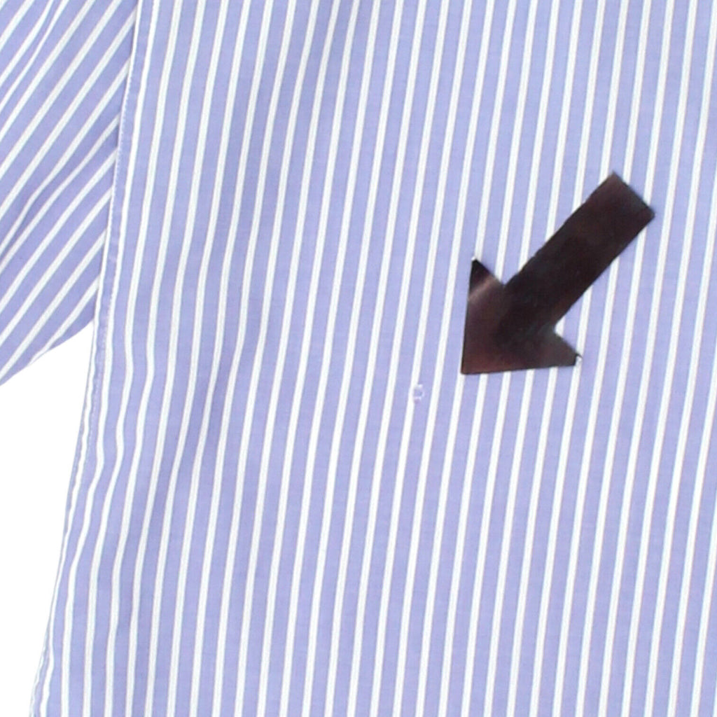 Pierre Balmain Purple White Button Down Pin Stripe Shirt | Vintage Designer VTG | Vintage Messina Hembry | Thrift | Second-Hand Messina Hembry | Used Clothing | Messina Hembry 