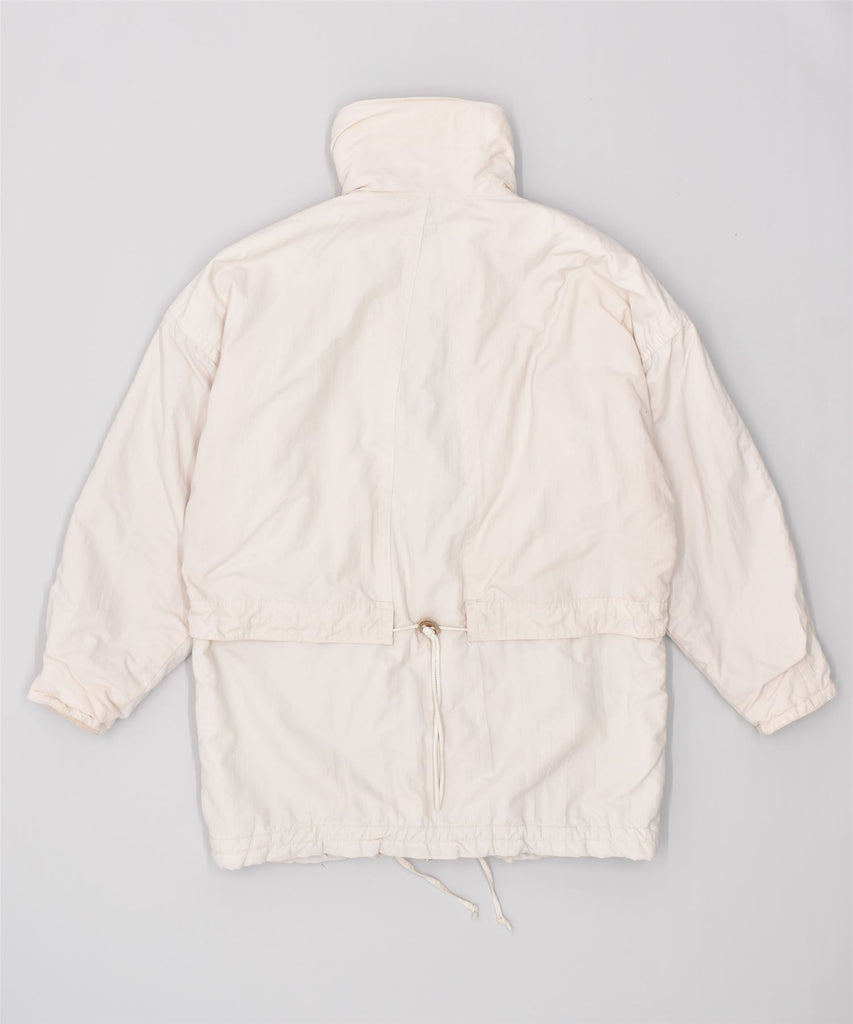 KLEPPER Womens Parka Jacket UK 20 2XL Off White Polyester | Vintage | Thrift | Second-Hand | Used Clothing | Messina Hembry 