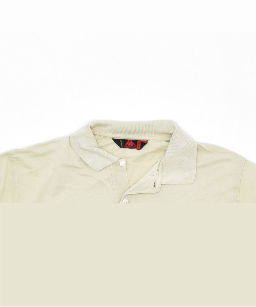 KAPPA Mens Polo Shirt Large Beige Cotton | Vintage | Thrift | Second-Hand | Used Clothing | Messina Hembry 