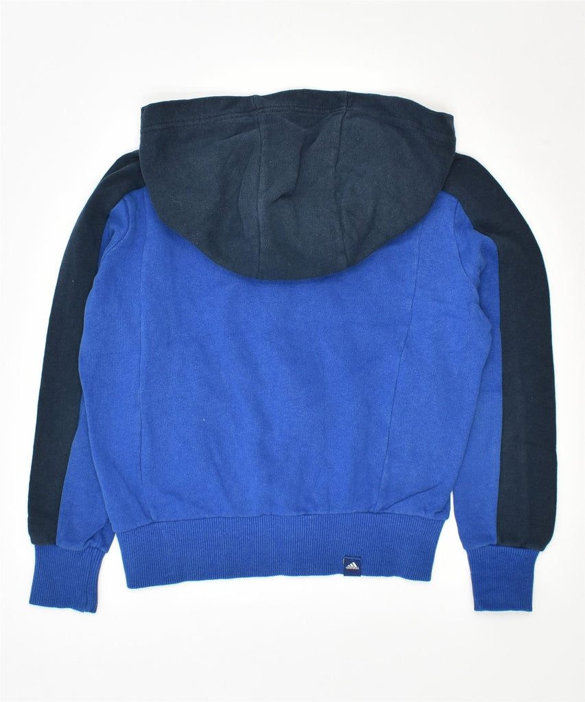 ADIDAS Boys Zip Hoodie Sweater 5-6 Years Blue Cotton | Vintage | Thrift | Second-Hand | Used Clothing | Messina Hembry 