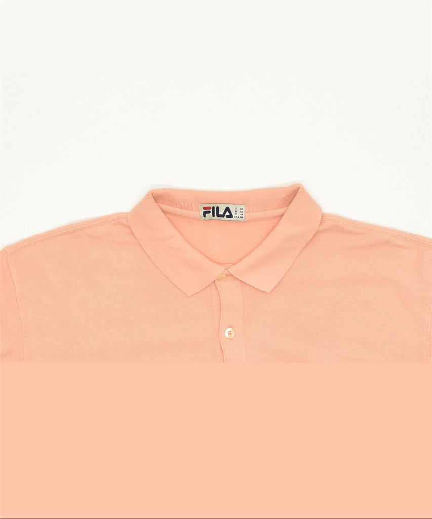 FILA Mens Polo Shirt IT 52 Large Beige Cotton | Vintage | Thrift | Second-Hand | Used Clothing | Messina Hembry 