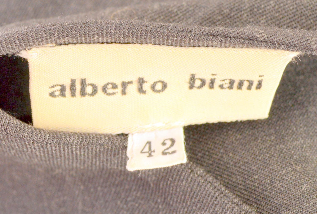 ALBERTO BIANI Womens Sheath Dress IT 42 Medium Grey | Vintage | Thrift | Second-Hand | Used Clothing | Messina Hembry 
