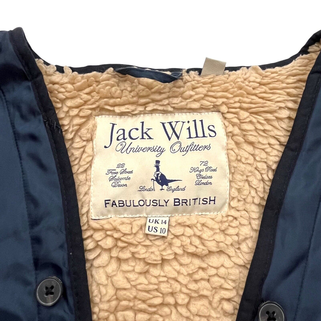 Jack Wills Women's Warm Pile Jacket Lining | Vintage High End Designer Navy VTG | Vintage Messina Hembry | Thrift | Second-Hand Messina Hembry | Used Clothing | Messina Hembry 