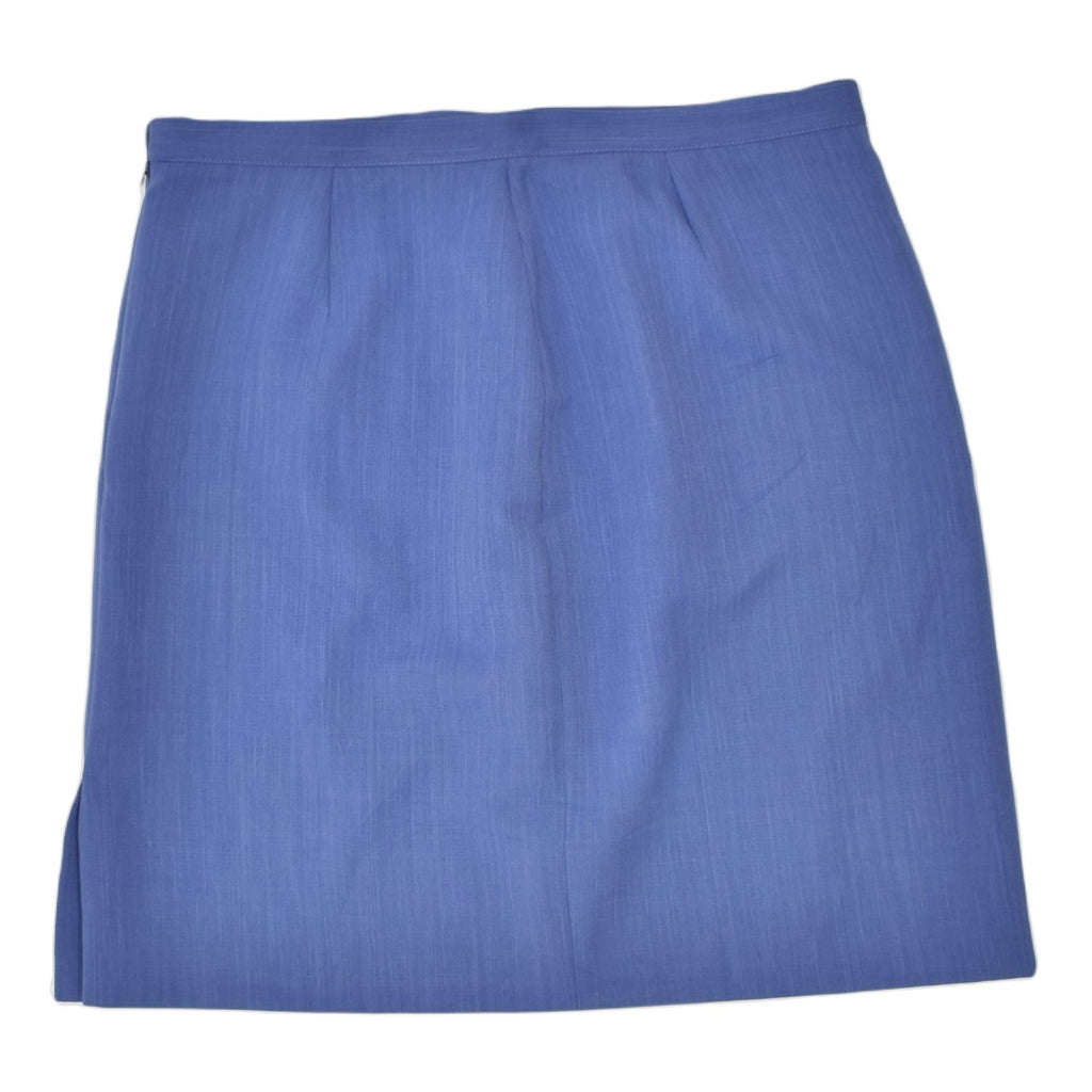 VINTAGE Womens Mini Skirt IT 48 XL W32 Blue Polyester | Vintage | Thrift | Second-Hand | Used Clothing | Messina Hembry 