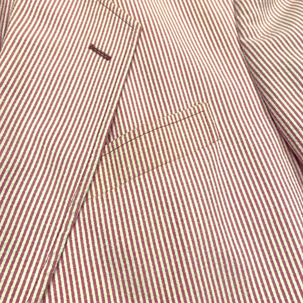 Paul & Shark Striped Cotton Blazer | Vintage Luxury Designer Red White Suit VTG | Vintage Messina Hembry | Thrift | Second-Hand Messina Hembry | Used Clothing | Messina Hembry 