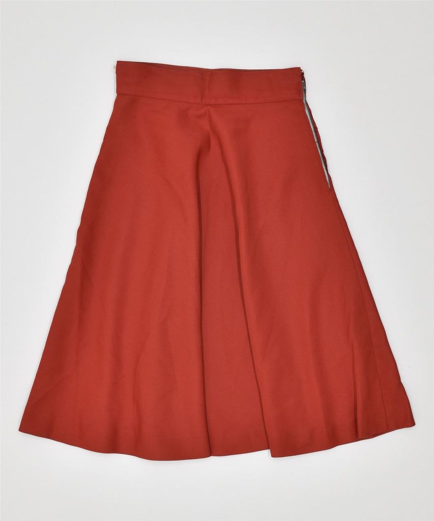 VINTAGE Womens High Waist A-Line Skirt W26 Medium Red | Vintage | Thrift | Second-Hand | Used Clothing | Messina Hembry 