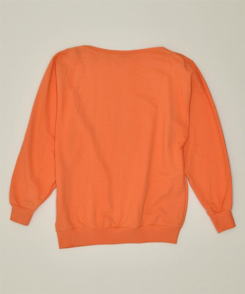 YOUNG FASHION Womens Sweatshirt Jumper IT 46/48 Large Orange Cotton Vintage | Vintage | Thrift | Second-Hand | Used Clothing | Messina Hembry 