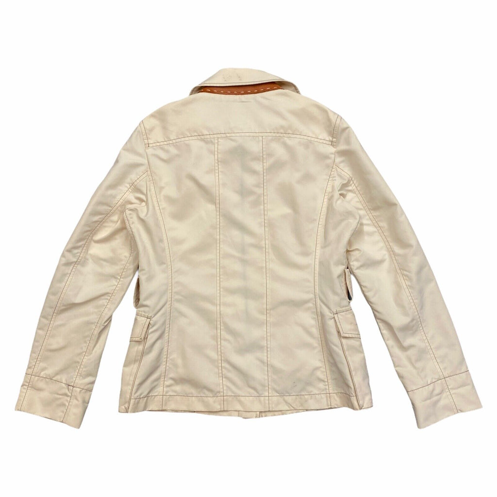 Fay Women's Nylon Jacket | Vintage Luxury High End Designer Beige Small VTG | Vintage Messina Hembry | Thrift | Second-Hand Messina Hembry | Used Clothing | Messina Hembry 